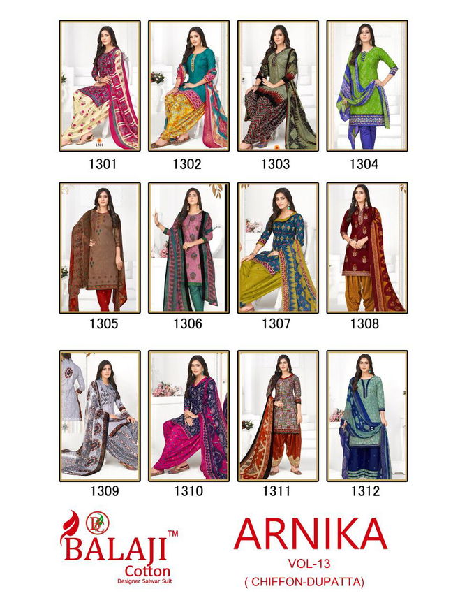 Balaji Arnika 13 Printed Cotton Regular Wear Dress Material Collection